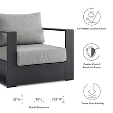Modway Tahoe Aluminum 2-Piece Patio Set Gray Gray