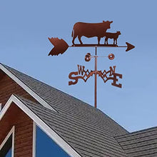 Weathervane Metal for roof Garden Yard Farm Weathervane Wind Vane with Animal Ornament Garden Weather Vane Professional Measuring Tool Garden Yard Easy Use (#2)
