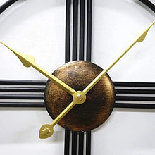 EHVYBDX 20 Inch Large Simplicity Garden Clock Outdoor Garden Wall Clock Open Face Wrought Iron Waterproof Outdoor Clock Indoor Outdoor Decoration Mute Quartz Wall Clock Outside Clock