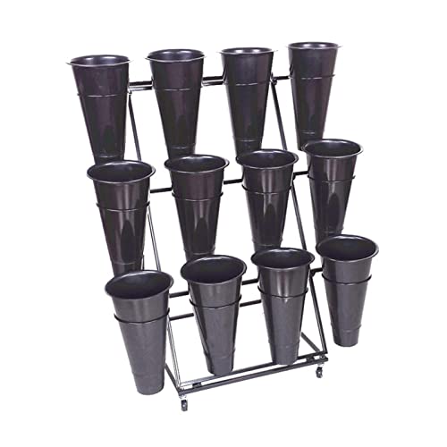 RWGOVLU Flower Stands For Indoor Plants Flower Rack Display Stand Plant Shelf With Wheels For Fresh Flower Sho
