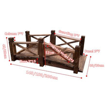 TT-YEL Japanese Style Curved Wooden Pond Bridge, Outdoor Lawn Pond Bridge Walkway, Classic Wooden Arch with Safety Railing, Brown Footbridge, Carbonized Craft,Total Length 180cm