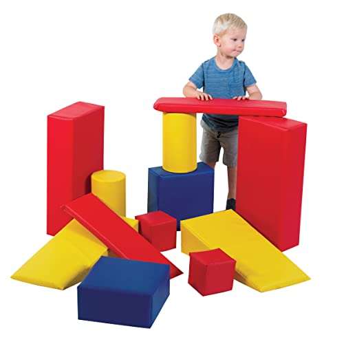 Children's Factory Big Builder Blocks Set of 12 Red-Blue-Yellow