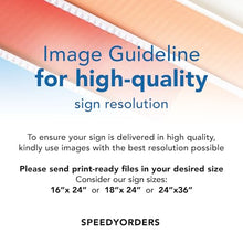 SPEEDYORDERS 90QTY Custom Yard Signs With Stakes, Double Sided, Personalized Printed, Full Color, Design Your Own, 18x24 Inches, Plastic, Floor Standing, Landscape, Lawn, Customizable and Colorful