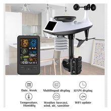 CVGfko WiFi Tuya Weather Station Alarm Color Digital Hygrometer Thermometer Wind Speed Direction Rainfall Light Index Air Quality Meter