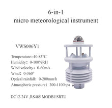 Wind Sensor, VWS006Y3 4-20mA, Outdoor Meteorological Instrument Hygrometer Ultrasonic Weather Sensors(VWS006Y1)