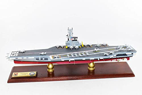 Squadron Nostalgia LLC USS Forrestal CV-59 Aircraft Carrier Mahogany Scale Model Multicolor