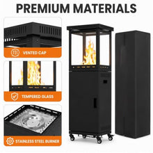 41000 BTU Propane Patio Heater with Stainless Steel & Glass