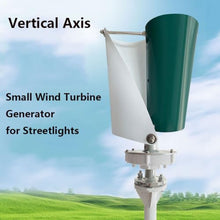 300W Vertical Axis Wind Turbine, 12V/24V/48V Portable Wind Power Generator