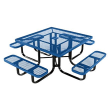 COATEDOUTDOORFURNITURE 46In Square Picnic Table, Textured Light Blue
