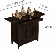 BTOIASYHF Personal Shrine Altar Table for Day of The Dead - Meditation and Prayer Cabinet, Buddhist Niche Offering and Incense Table, Perfect for Home Use.