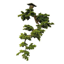 YXIANG56Q Fake Plants Simulated Inverted Artificial Pine Green Plant Landscape Indoor Courtyard Window Pine Tree Top of Wall Decoration Bonsai Tree(180x150cm)