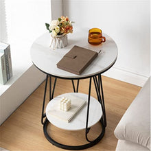 NRFJFOP Sofa Side Table Sideboard B& Round Minimalist Cream Iron Rock Panel Coffee Small