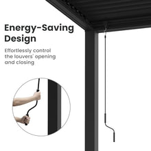 RoyalCraft 12'x16' Adjustable Louvered Pergola Heavy-Duty Aluminum Black