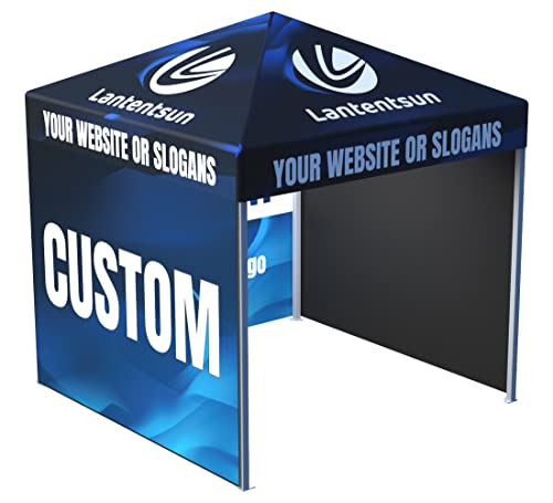LANTENTSUN 10x10ft Custom Print Advertising Tent with 3pc Full Sidewalls Custom Color