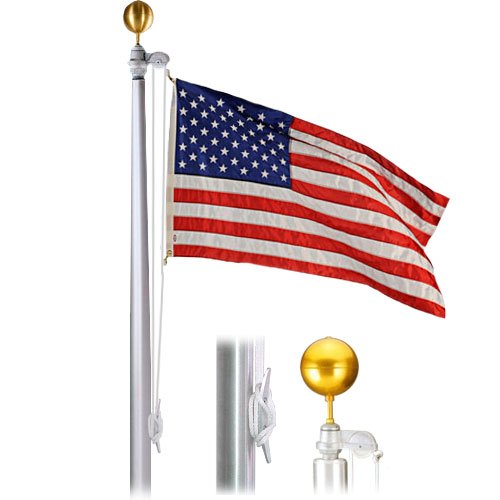 Eder Flag Economy Extra 35 Foot 6" X3-1/2 X.156 Satin Finish Flagpole