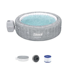Coleman SaluSpa Sicily AirJet Inflatable Hot Tub with Bestway Non-Slip Seat & Headrest Gray