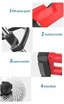 Cordless Lawn Mower Corn Harvester-Multifunctional Rice Wheat Farm Machinery Household Mower Lever Handle More -Brushed 24V
