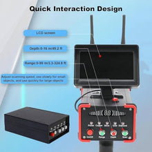 JDXQBLD Underground Metal Scanner, Professional Gold Detector, Handheld Metal Finder Gold Detector with High Definition Screen, Search Range 0-99 M & Detection Depth 0-16 M for Gold,