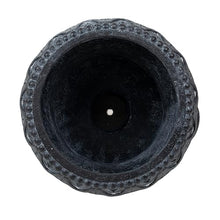 Merax 2-Piece 24.41" H Classical Grape Relief Urn Planter,MGO Pedestal Flower Pot with Elephant-Head Handles, Lightweight Weather-Resistant Decorative Vase for Garden, Patio & Entryway, Antique Black