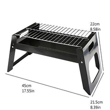 47.6x21.9x4cm Portable Stainless Steel BBQ Grill Non-stick Surface Folding Barbecue Outdoor Camping Picnic Tool