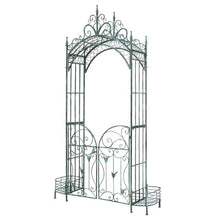 OREKPOT Garden Arch Trellis, Metal Pergola Arbor, Heavy Duty Arbour Archwayfor Ceremony Decoration Outdoor Lawn Backyard Climbing Plant Lawn，200cm/78.7in