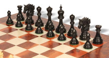 The Chess Store Bucephalus Staunton Chess Set Ebony & Boxwood with Elm Burl & Erable Board 4.5" King