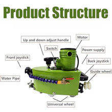 TYYMLY Small Portable Electric Hand Held Glass Edge Polishing Machine,800w Portable Small Glass Edger Machine,for Marble Stone Tile(Green)