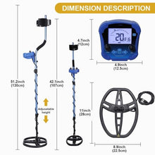 RJYYYDS Professional Gold Detector, Metal Detectors for Adults, with 9-Inch Outdoor Waterproof Coil, 3 Modes, Pinpointer Function, for Gold and Silver Jewelry, Coins, relics