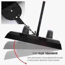 EliteBloom Heavy Duty Snow Pusher Shovel Car for Winter, Driveway Home Garage Emergency Snow Removal Device with Wheels & Handle, Metal Back Saver Snow Plow for Seniors Adult Teen,Black-Small