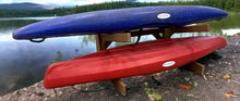 Log Kayak Rack Recycled Poly Kayak Rack Weatherproof Storage System Nutmeg Brown