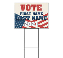 Vote 2021 Name Customizable (18" x 24") Yard Sign, Quantity Discounts, Multi-Packs, Includes Metal Step Stake, Bandit, New, Advertising, USA