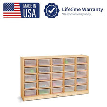 Jonti-Craft 25 Tub Mobile Storage with Clear Bins Yellow