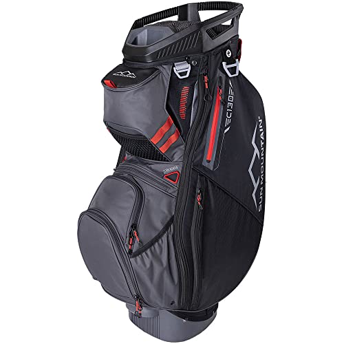 Sun Mountain 2024 C-130 Golf Cart Bag Black/Steel/Rush/Red