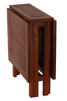 Bare Decor Emery Double Leaf Butterfly Folding Dining Table, Teak