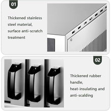 Eoweiot Commercial Vertical Skewers Oven, 4200W Stainless Steel Electric Grill Box 0-300℃ Adjustable Temperature,with Oil Drain Pan