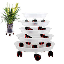 EliteBloom Heavy Duty Plant Caddy with Wheels - Set of 2, 26Cm Flower Pot Stand Trolley for Indoor & Outdoor Gardening, Durable Rolling Planter Base for Easy Mobility,42cm