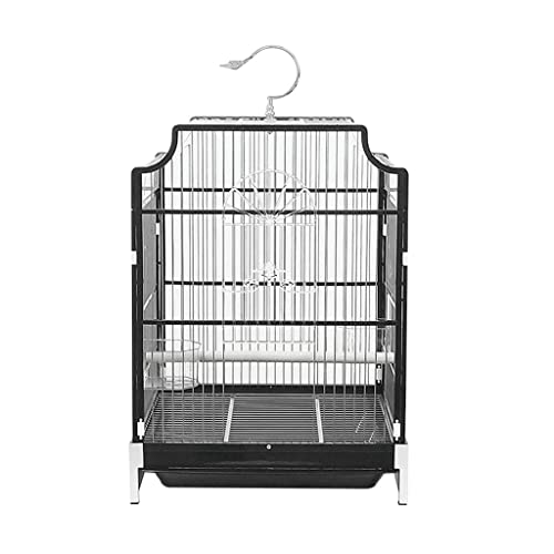LIOONS Elegant Birdcage Simple Retro Birdcages High Capacity Birdhouse Large Stainless Steel Bird Cage Metal Bird House Carrier for Garden Outdoor Exquisite Beautiful