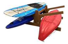 Log Kayak Rack Double Sided Freestanding Recycled Poly Kayak Rack Nutmeg Brown