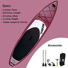 Atoll Inflatable Paddle Board with Premium SUP Accessories - 11ft Burgundy