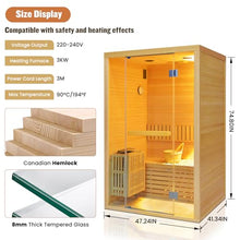 OUTEXER Traditional Steam Sauna 240V 3KW Home Spa Room for 2-3 Person