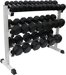 Ader Rubber Dumbbell Set 2-50lbs (Total 546lbs) with Rack & Mat