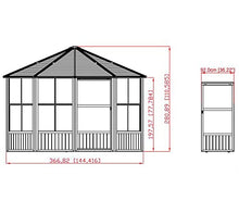 Sojag Outdoor 12' x 12' Charleston Solarium Outdoor Sunroom with Mosquito Nets
