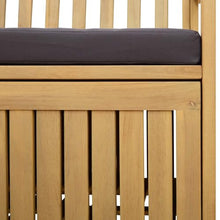 LPERTGFHU 2-Seater Garden Storage Bench, Acacia Wood Outdoor Patio Seat with Under-Seat Hidden Compartment, 47.24 x 24.80 x 33.07 in Rectangular Furniture