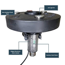 Hydro-Torque Series Floating Fountain with 5 Spray Patterns Black