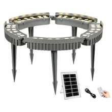 QICBYING Solar LED Tree Ring Lights, Outdoor Landscape Spotlight, Tree Hug Spotlight, IP65 Weatherproof Solar Powered Garden Lighting, for Palm, Orchard Trees, Yard Lighting(Yellow Light,60W)