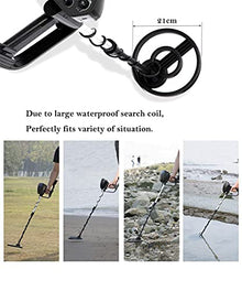 ZOCWJK Classic Metal Detector with 21cm Waterproof Search Coil, Adjustable Lightweight Metal Detectors for Kids Adults, Powerful All Metal Detector Practical and Convenient(