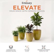 Emissary - Large Planter, Yellow 27.5x27.5x33.5 H
