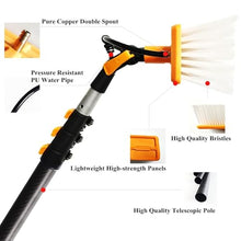 CHENWMZ Extendable Window Cleaning Pole, Water Fed Telescopic Brush w/Bendable Head, Swimming Pool Cleaning Brush, for Roof, Cleaning Photovoltaic and Solar Panels