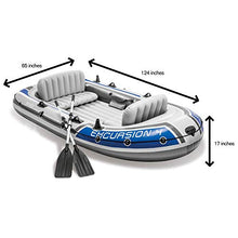 Intex Excursion 4 Inflatable Raft Set with 2 Trolling Motors
