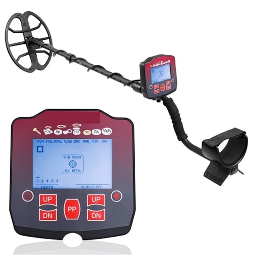 FENOKD Metal Detector, High Sensitivity Metal Detector Waterproof Metales ing Search Underground Gold for Treasure Adjustable for Beginners